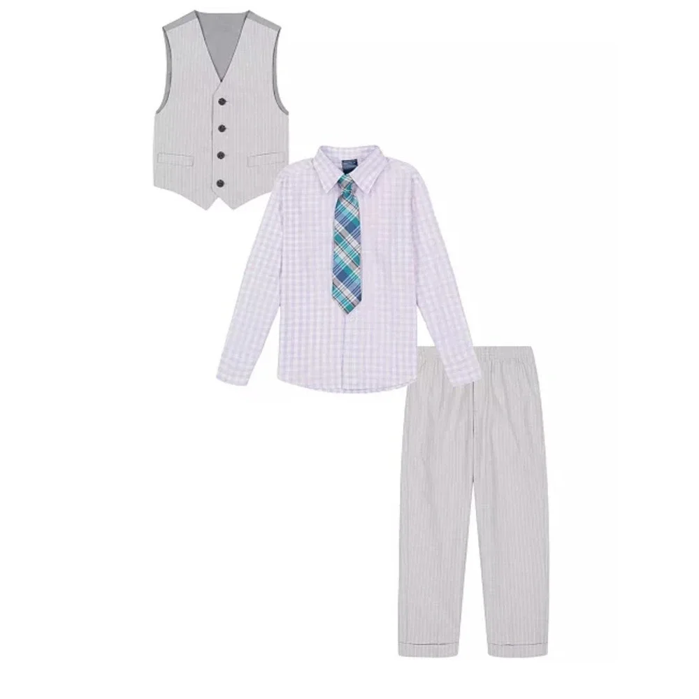 Nautica Baby Boys Pinstripe Vest Set - Gray -‎ Size 24M